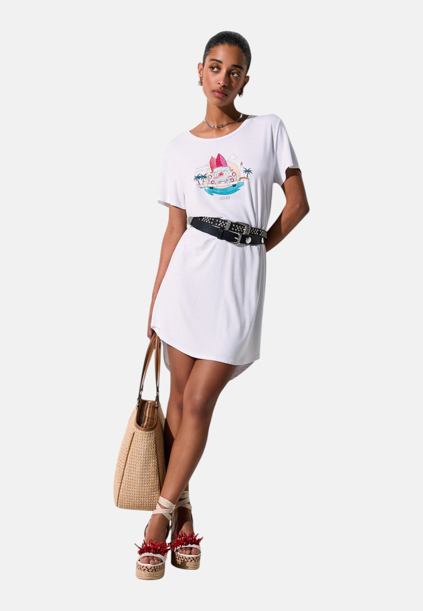 T-Shirt Manica Corta Donna Liu Jo Car Flower Eco Line VA6168JS360