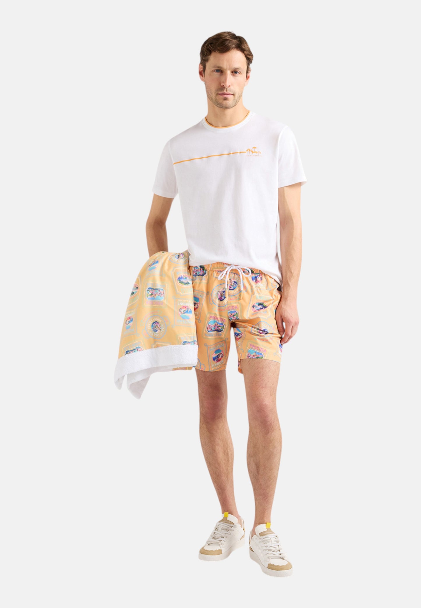 T-Shirt Manica Corta Uomo Harmont & Blaine Con Stampa Mare  IRQ421021055