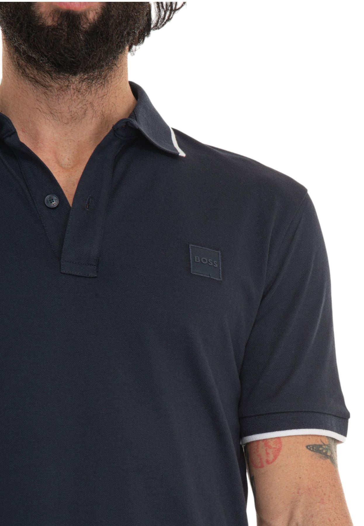 Polo Manica Corta Uomo Boss Con Toppa Con Logo Passertip 50507699