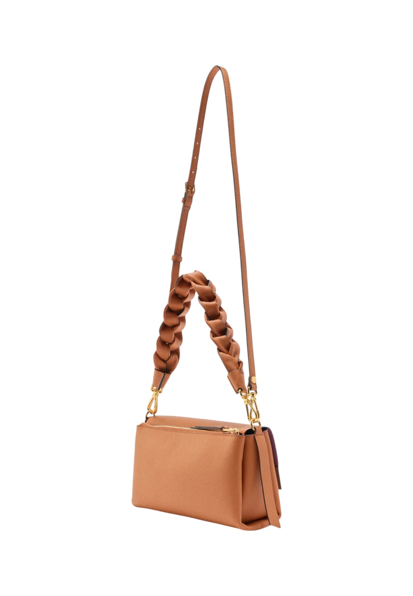 Borsa A Spalla Donna Coccinelle In Pelle Martellata Doppia Boheme Small E1M50120101
