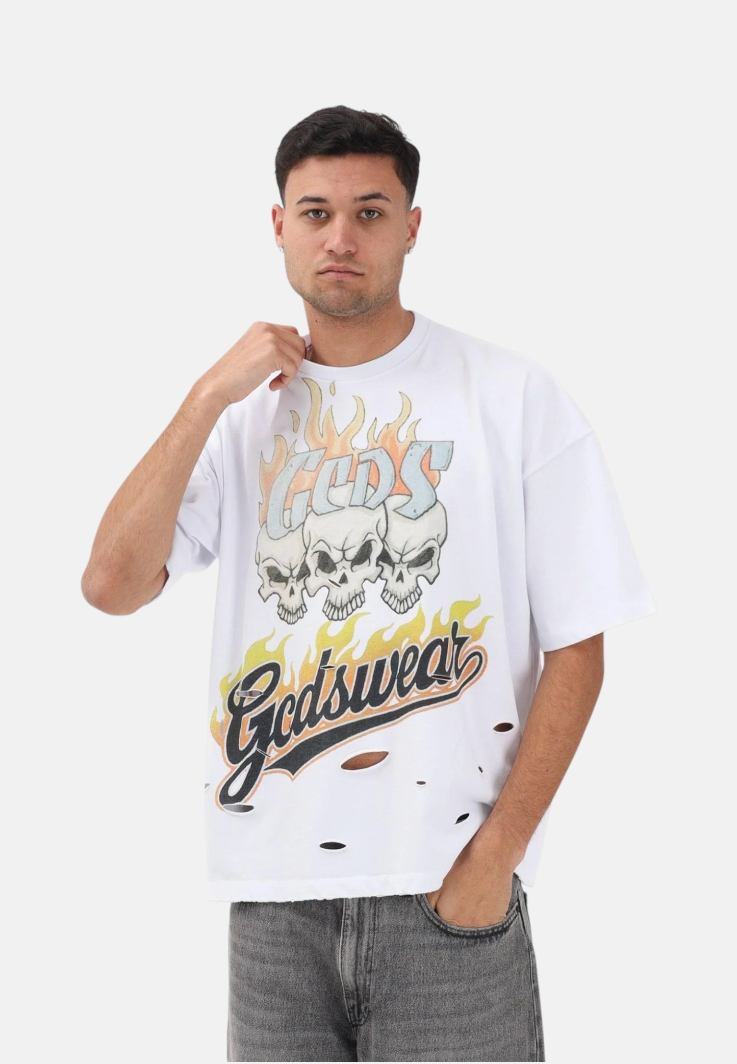 T-Shirt Manica Corta Uomo Gcds   C1MWQC058J079