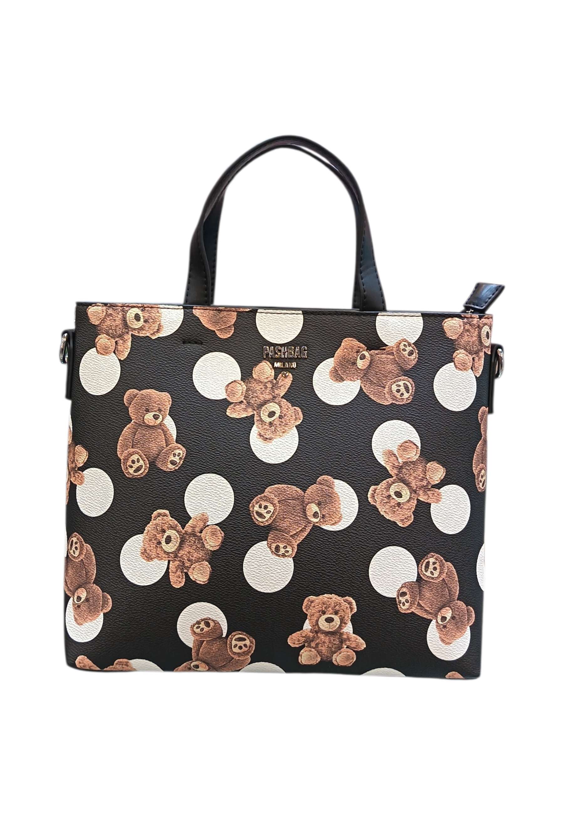 Borsa A Mano Donna Pashbag Tote Stampa Orsetti Babies Pet.Steffy-Babies