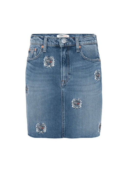 Gonna Corta Donna Tommy Jeans In Denim  DW0DW11452