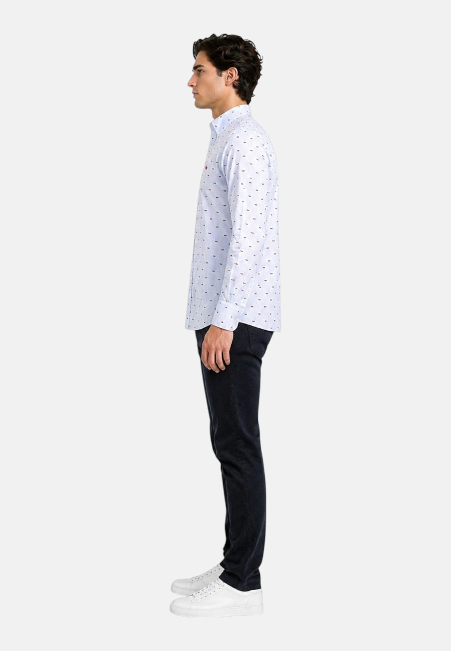 Camicia Manica lunga Uomo Harmont & Blaine Micro Bassotti All Over  CRQ001S13792M