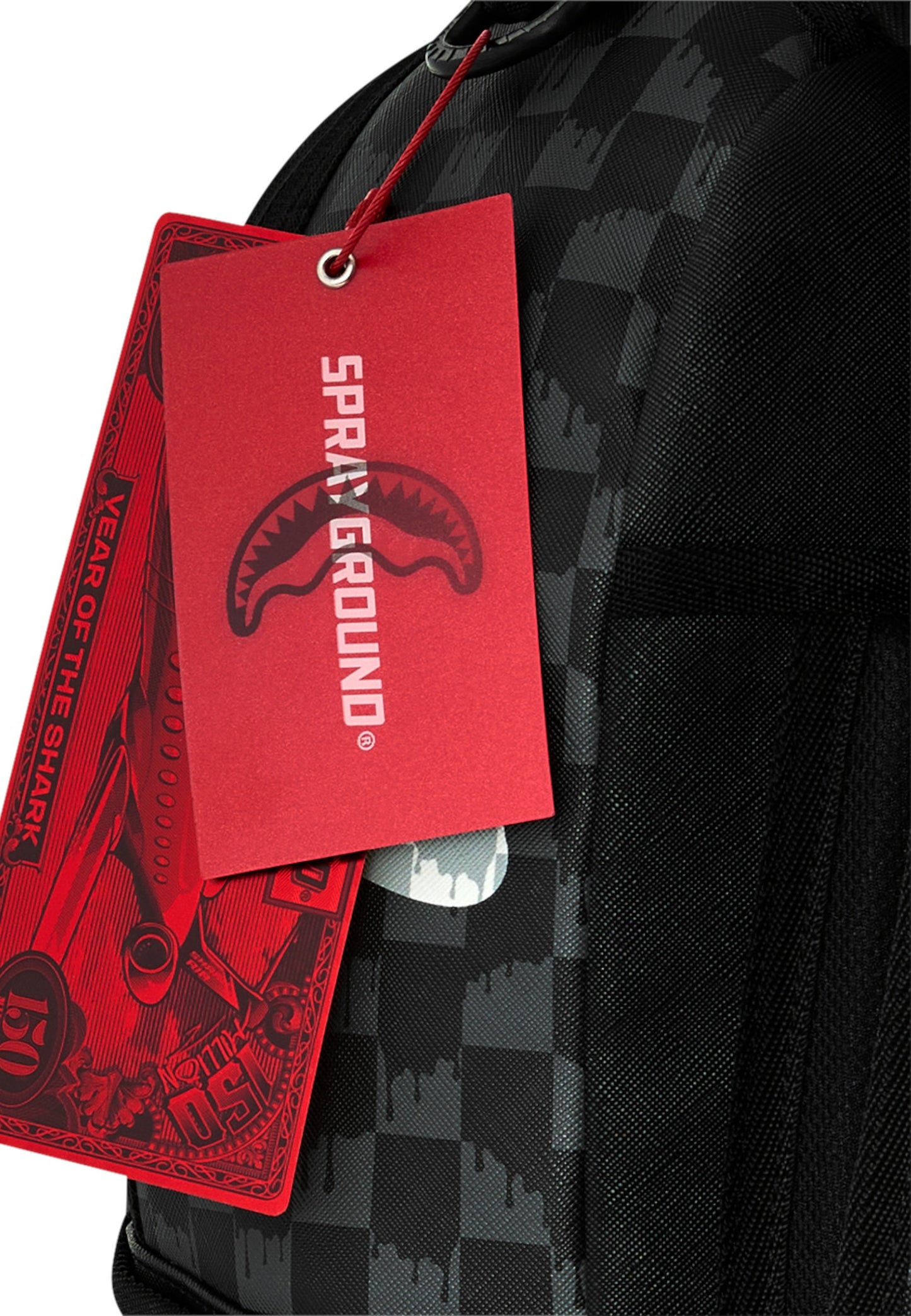 Zaino  Unisex Sprayground  Black And White Drip Check Shark 910B8553NSZ