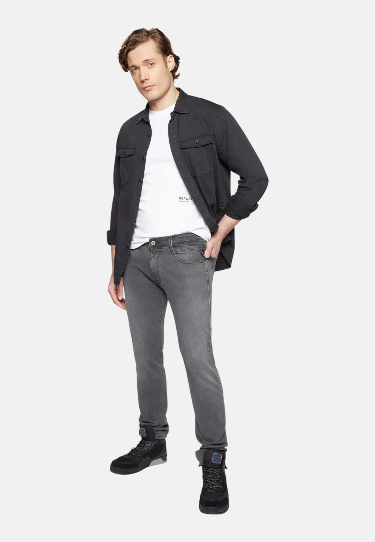 Jeans Slim Fit Uomo Replay  Anbass M914  .000.103 C35