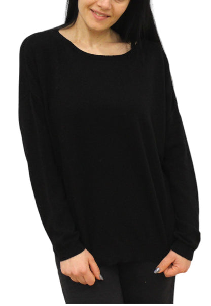 Maglione A Girocollo Donna White Wise Over In Cashmere  WW18036