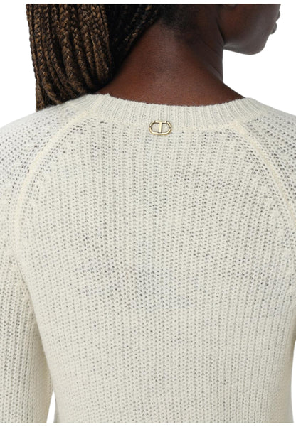 Maglione A Girocollo Donna Twinset In Maglia Ricamato  242TP3580