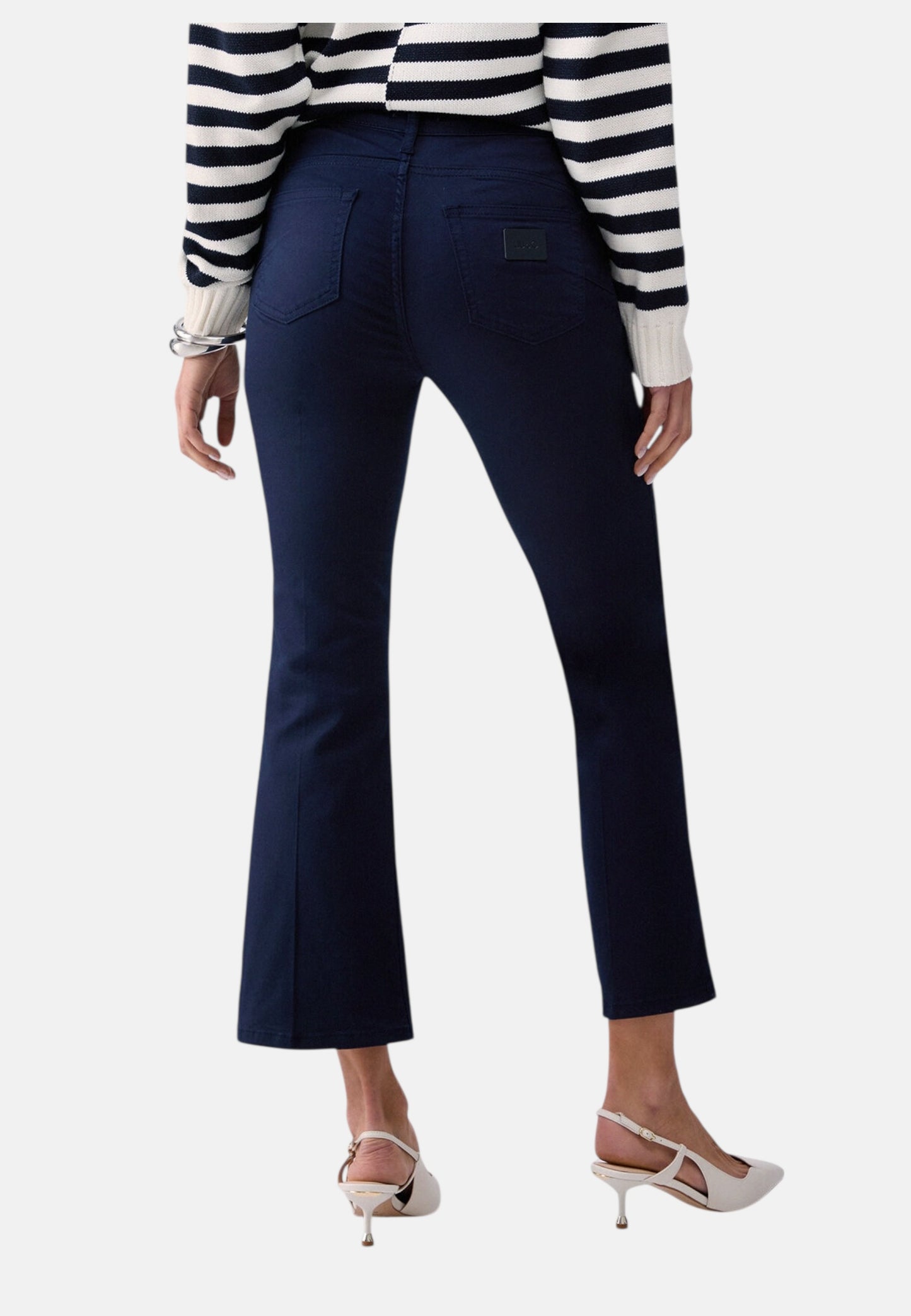 Pantaloni Flare Fit Donna Liu Jo Cropped Vita Alta Princess WA6256T367A