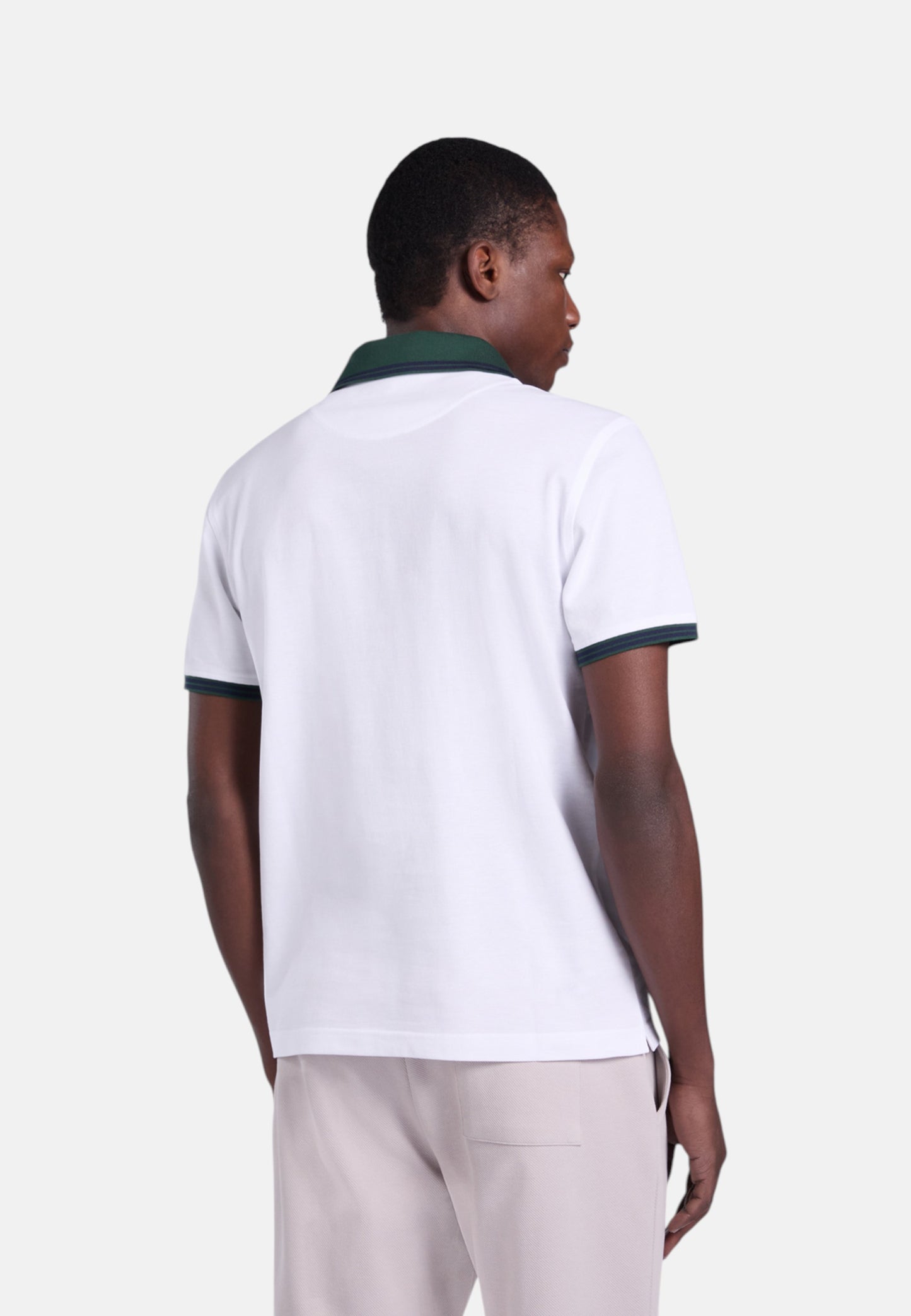 Polo Manica Corta Uomo Harmont & Blaine Collo Derby Con Fascia A Contrasto  LRQ460020004