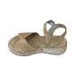 Sandali Con Zeppa Donna Frau 4cm In Pelle Scamosciata  04B2