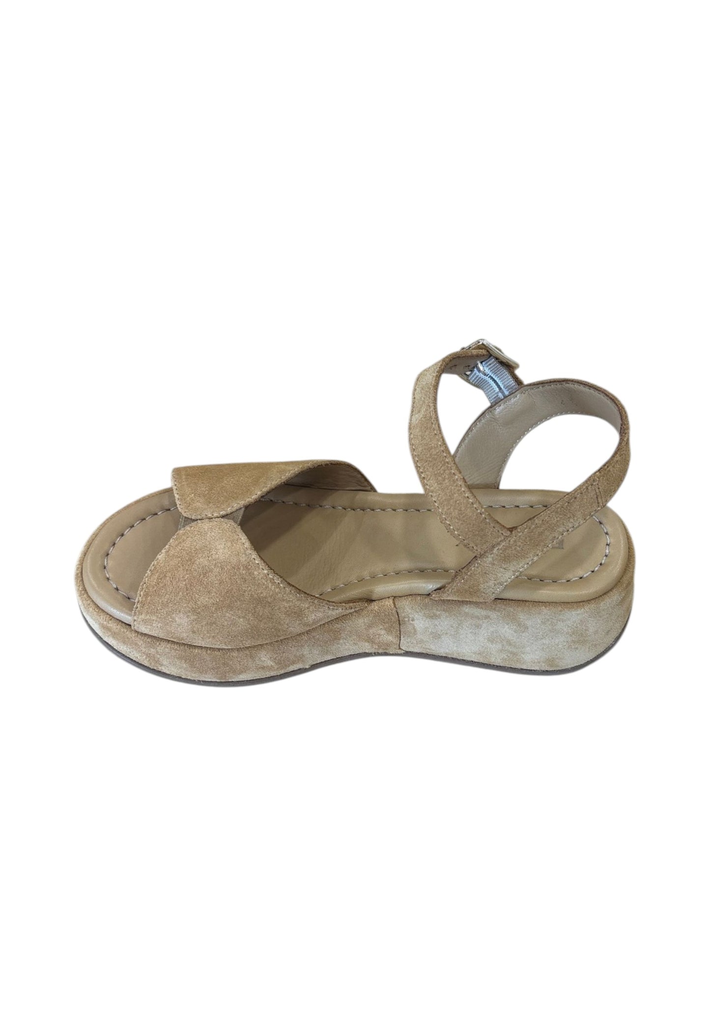 Sandali Con Zeppa Donna Frau 4cm In Pelle Scamosciata  04B2