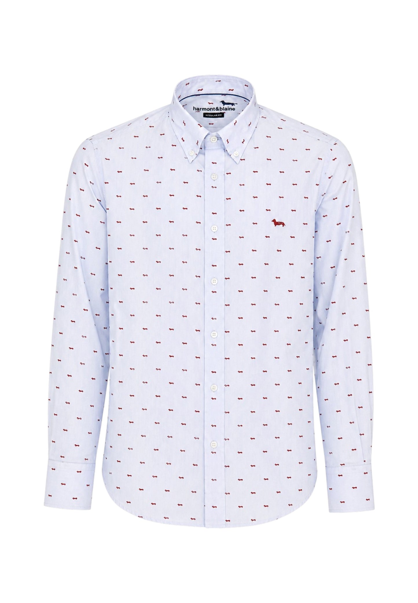 Camicia Manica lunga Uomo Harmont & Blaine Micro Bassotti All Over  CRQ001S13792M