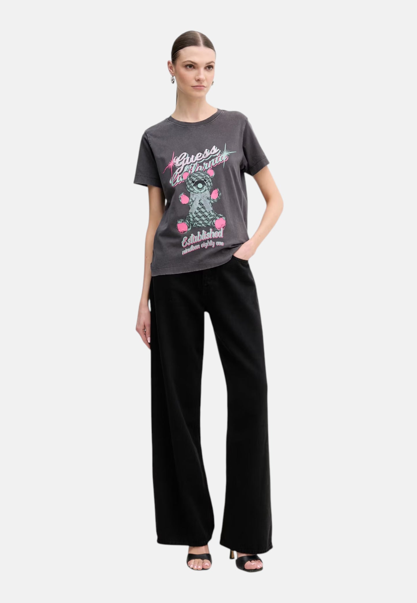 T-Shirt Manica Corta Donna Guess  Guess Bear W6RI38I3Z14