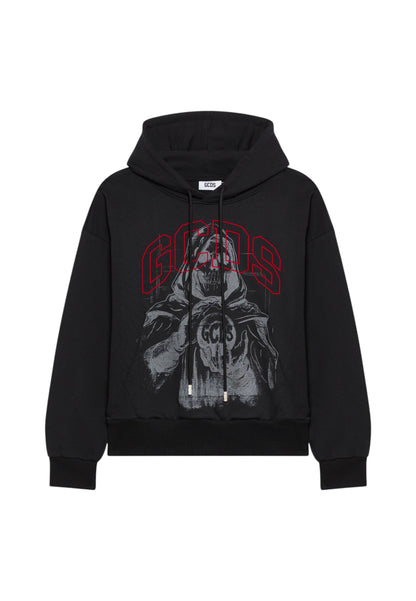 Felpa Con Cappuccio Uomo Gcds  Gothic Printed B2CM1907JE7