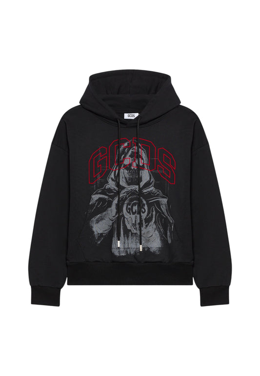 Felpa Con Cappuccio Uomo Gcds  Gothic Printed B2CM1907JE7