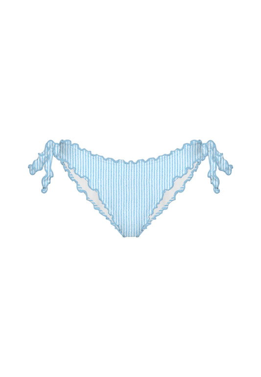Bikini Pezzo Sotto Donna Mc2 Saint Barth Frou Frou Con Nodi Laterali Moon - Seersucker Stripes
