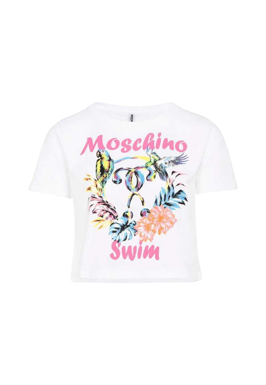 T-Shirt Manica Corta Donna Moschino Pappagallini  A19142127