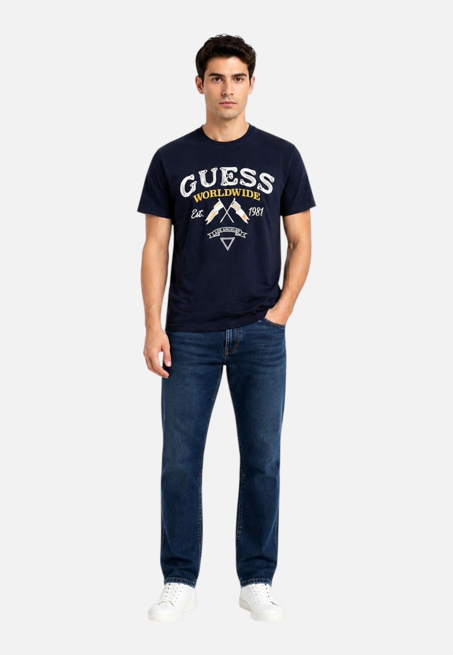 T-Shirt Manica Corta Uomo Guess  Flags And Cord M6GI06K2917