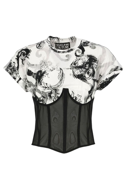 T-Shirt Manica Corta Donna Versace Jeans Couture  Bustier 76HAH6A0JS287