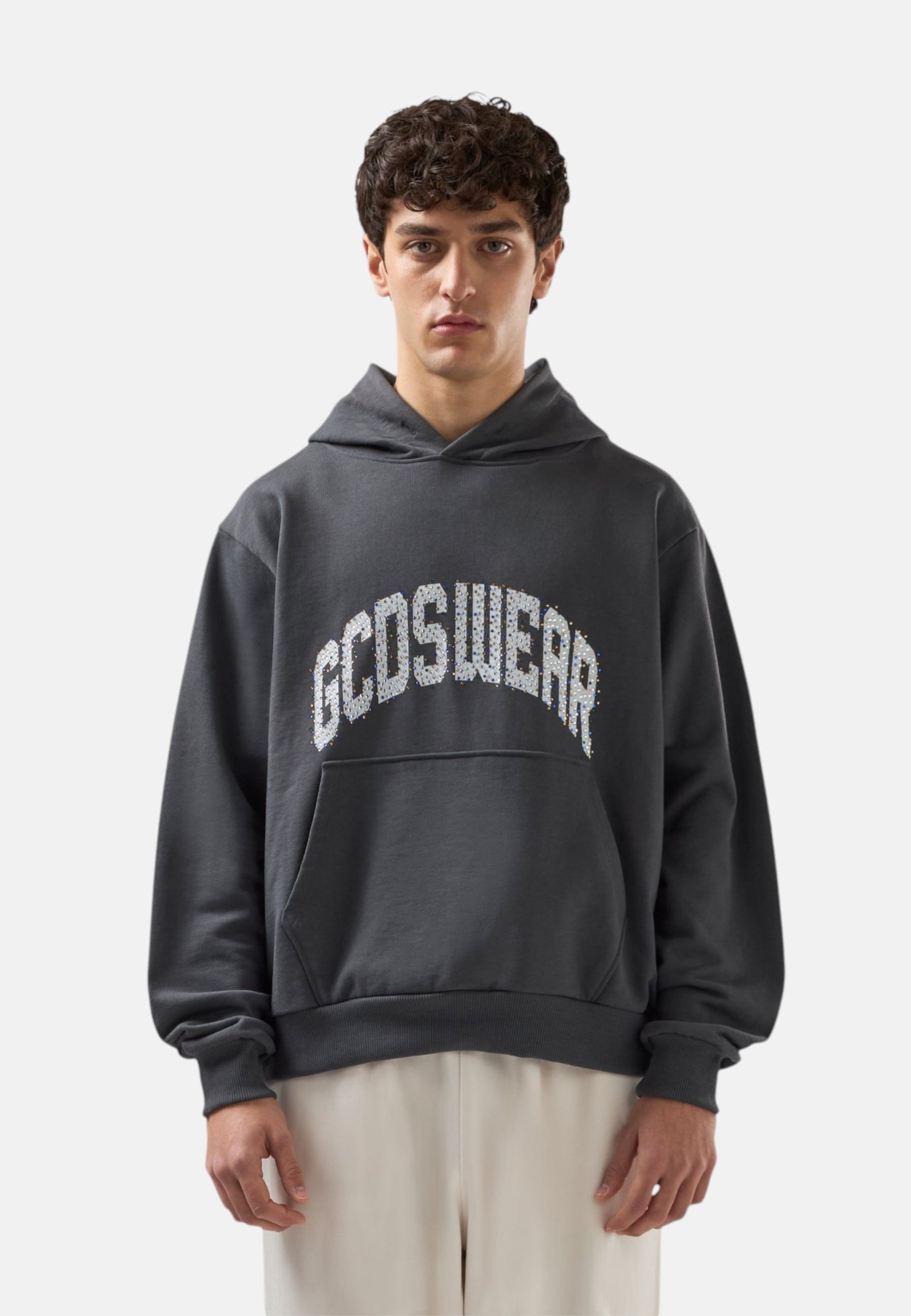 Felpa Con Cappuccio Uomo Gcds   C1MWQE128F034