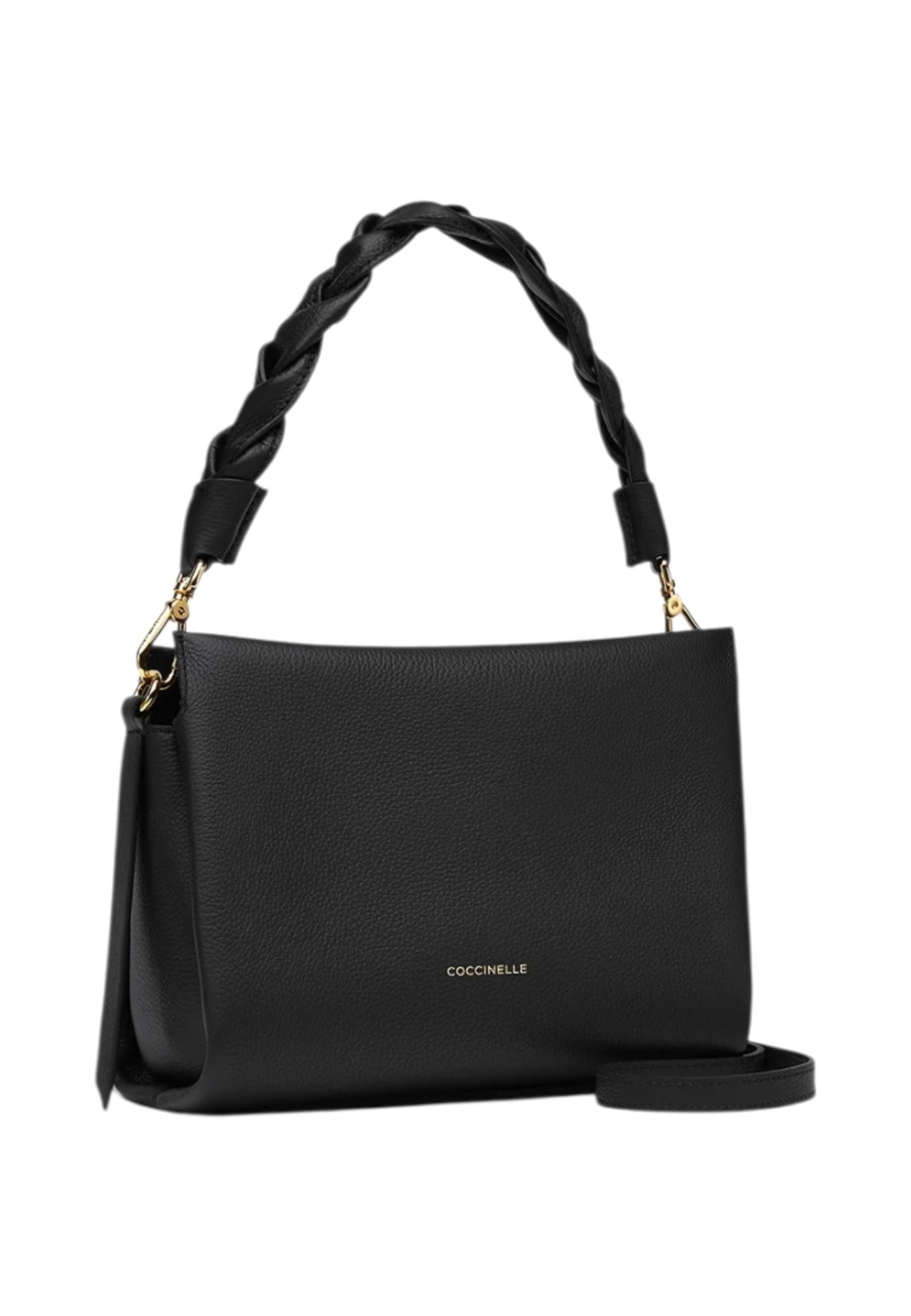 Borsa A Mano Donna Coccinelle In Pelle Martellata Doppia Boheme Grana Double E1M50580101