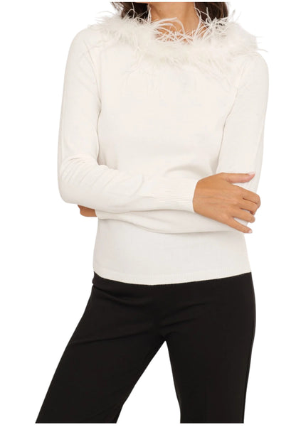 Maglione A Girocollo Donna Twinset Con Dettagli In Piuma  242TP3900