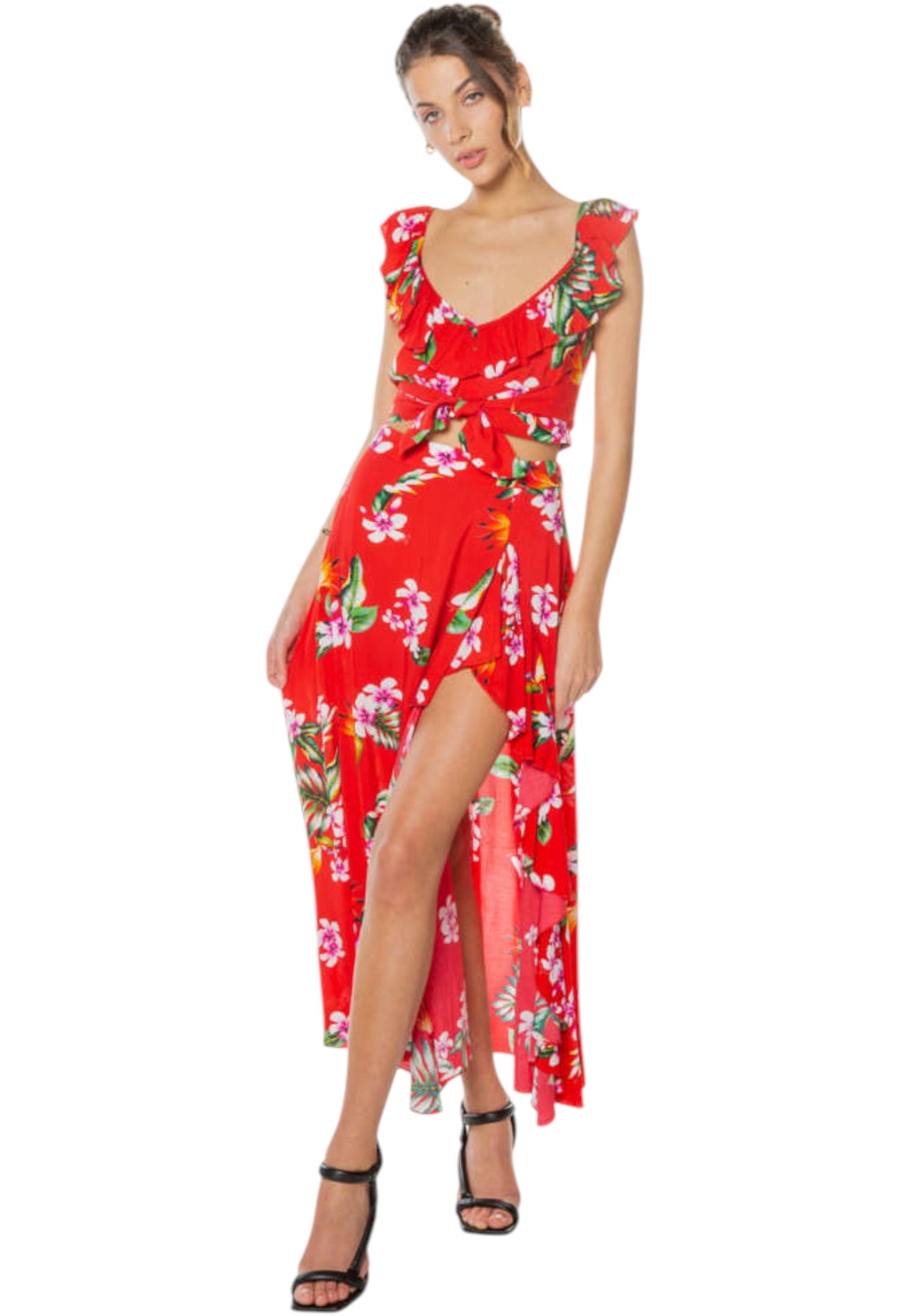 Gonna Lunga Donna Guess Flower Combo  E1GD03WO05M