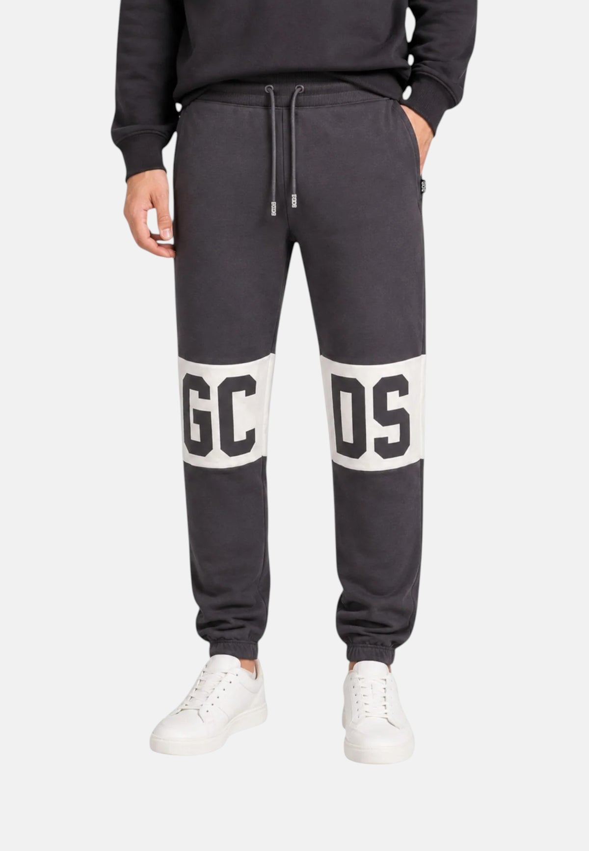 Pantaloni Tuta Uomo Gcds Puro cotone, fasce logo lungo le gambe, vita elasticizzata, coulisse regolabile, tasche laterali, fondo elasticizzato Band Logo Sweatpants Z0MLQI209F004