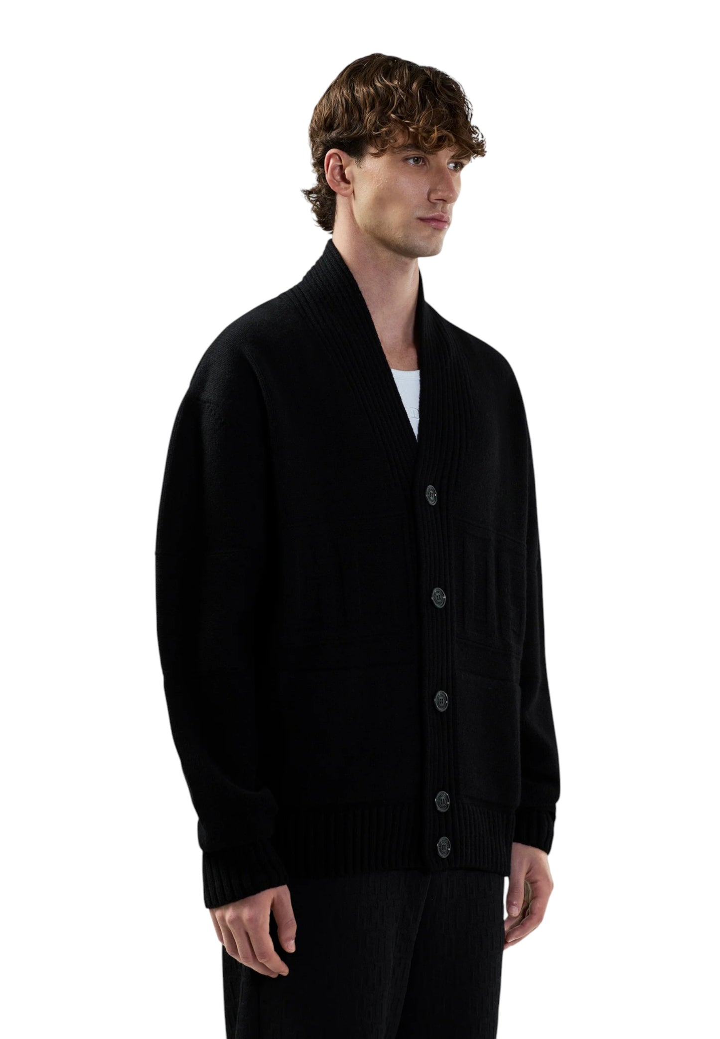 Cardigan  Uomo Gcds  Logo Buttoned B2CM1804KI8