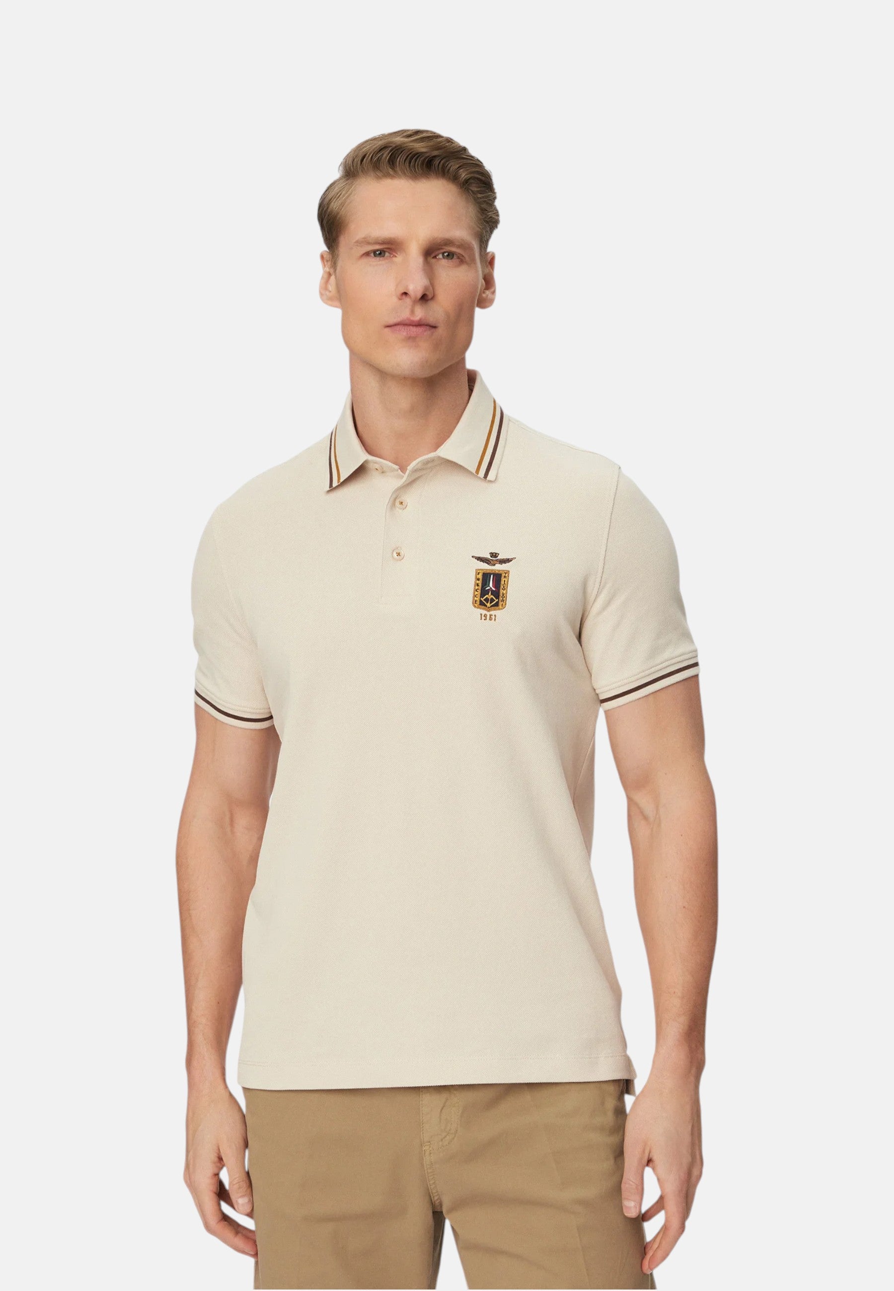 Polo Manica Corta Uomo Aeronautica Militare Slim Fit Frecce Tricolori 261PO1914UP00403