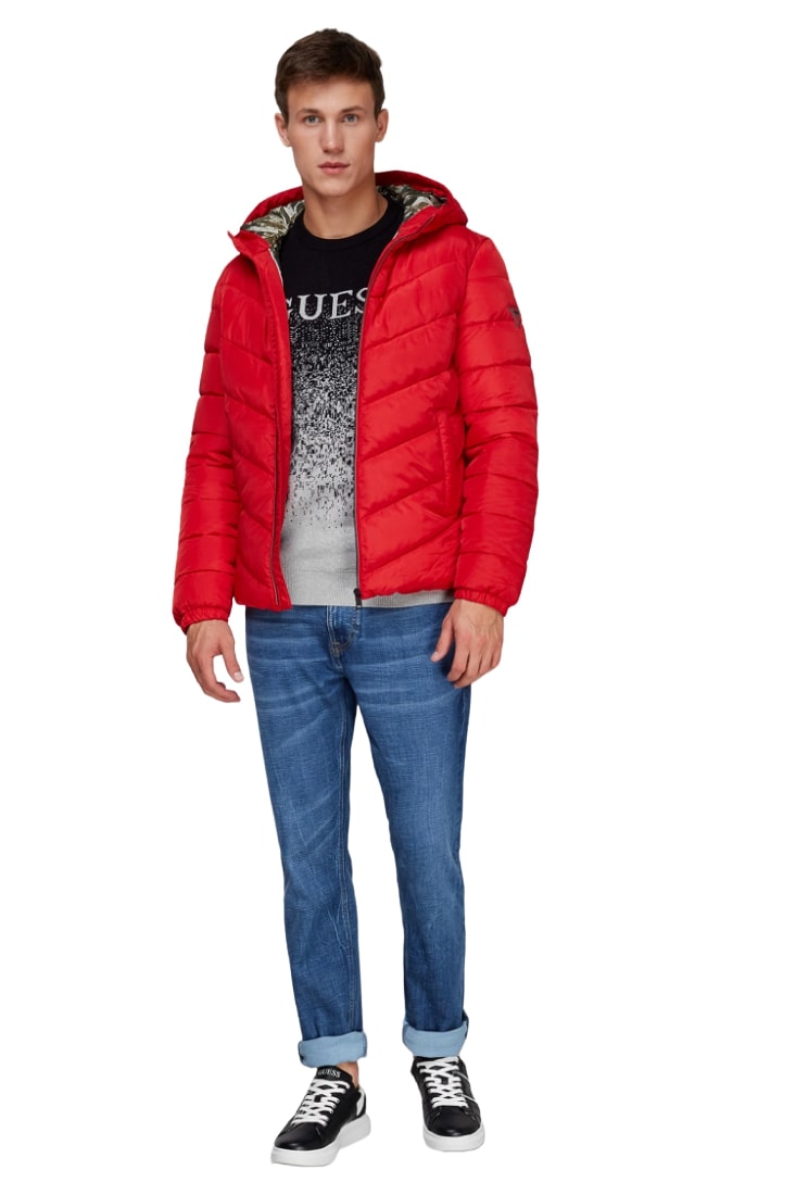 Piumino Con Cappuccio Uomo Guess   M0YL45WD2T0