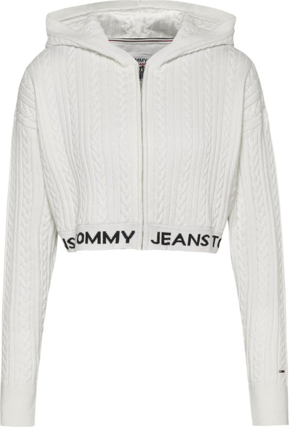 Felpa Con Zip Donna Tommy Jeans Con Cappuccio  DW0DW14266