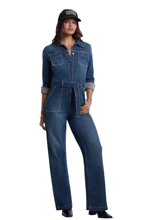 Pantaloni Salopette Donna Guess In Denim Gj Coverall W5BD97D0026