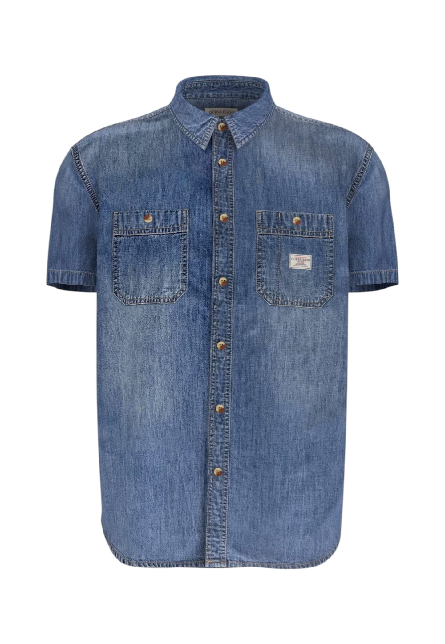 Camicia Manica Corta Uomo Guess In Denim Gj Regular M6GH09D5NY3
