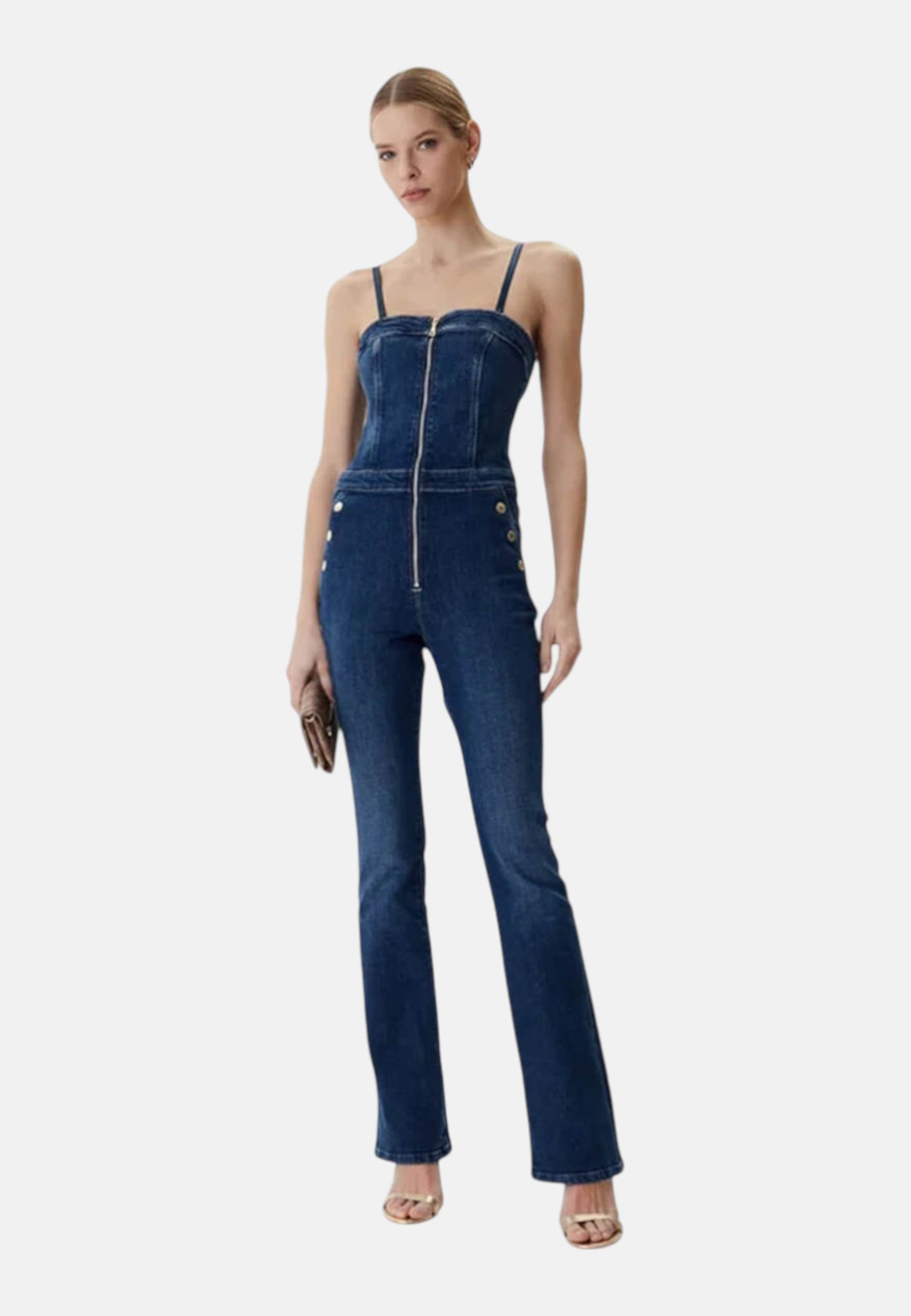 Tuta Jumpsuit Senza Maniche Donna Guess Con Jeans Con Jeans W6RD0ID6883