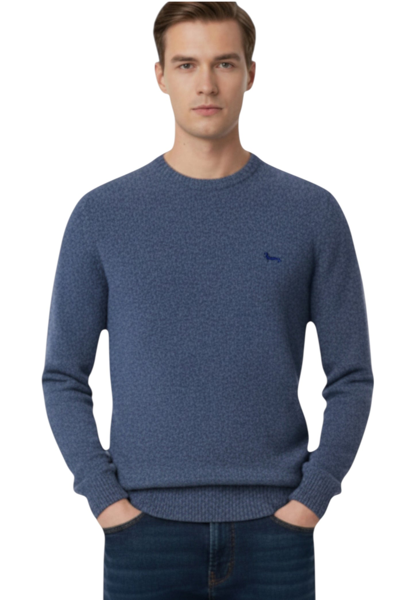 Maglione A Girocollo Uomo Harmont & Blaine Basic Mouline'  HRP396031091