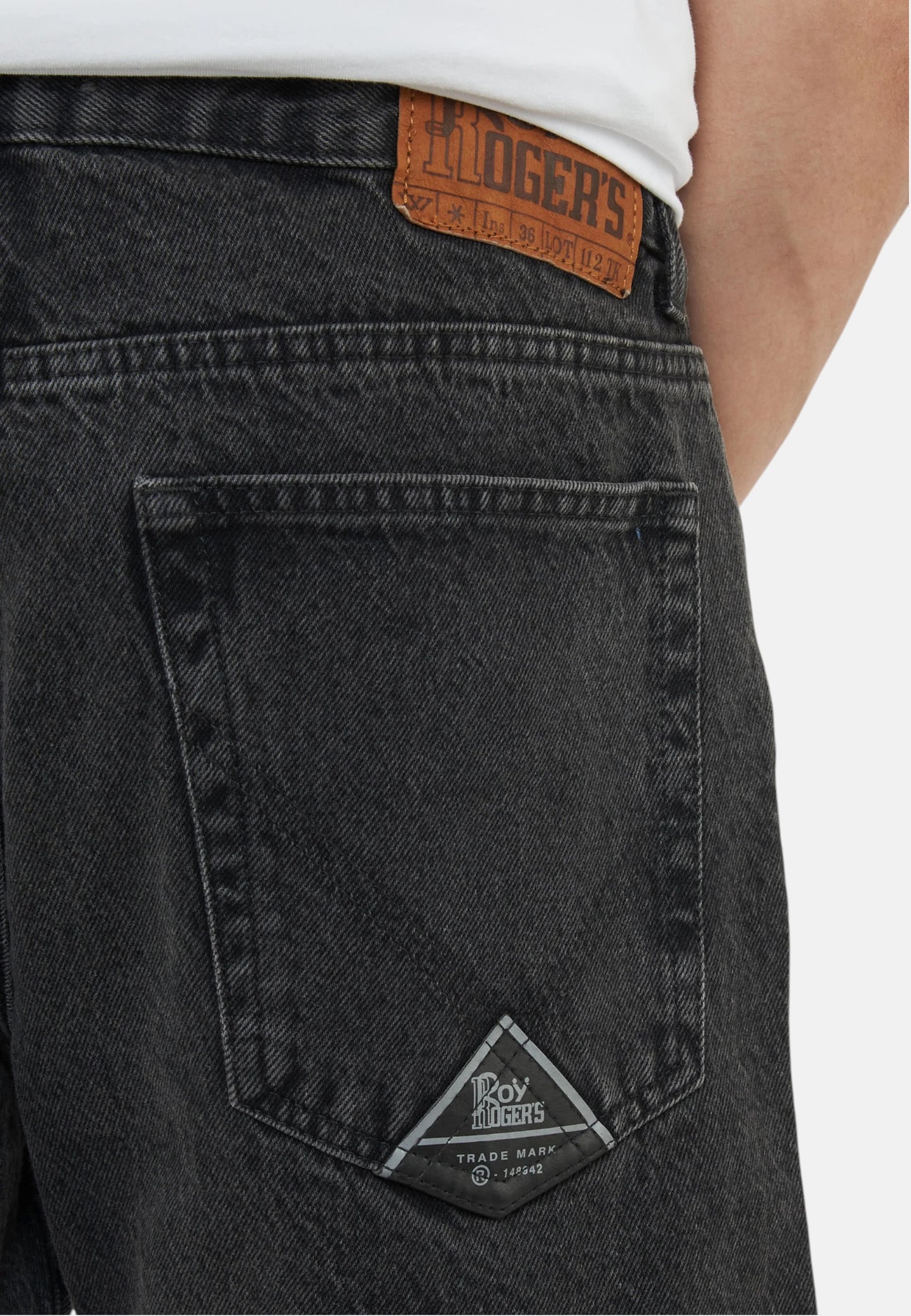 Pantaloncini Bermuda Uomo Roy Roger's In Denim Nero Cult Kos RRU085N1222861