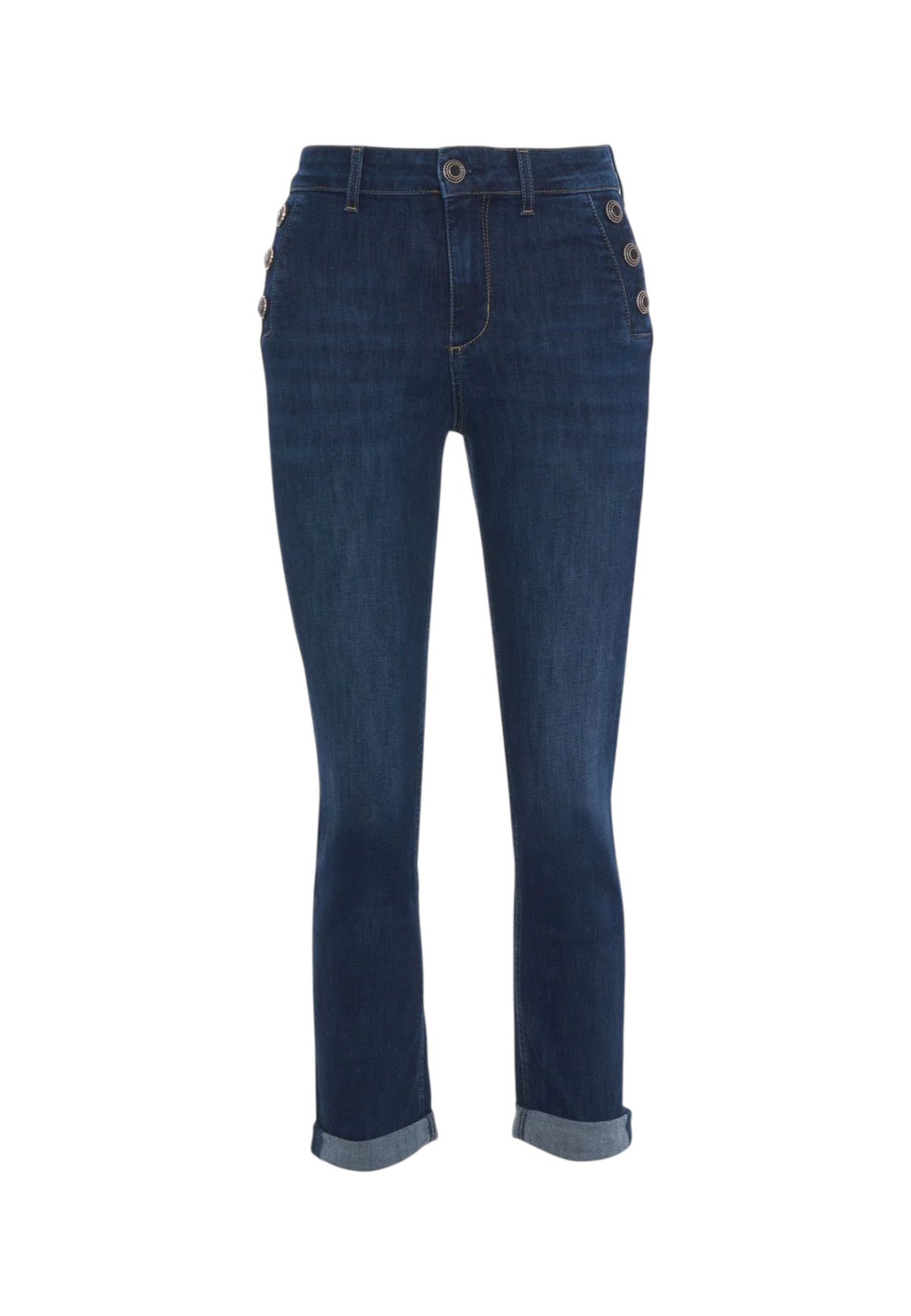 Jeans Slim Fit Donna Liu Jo Bottom Up A Vita Alta Monroe Button UF6094D0328