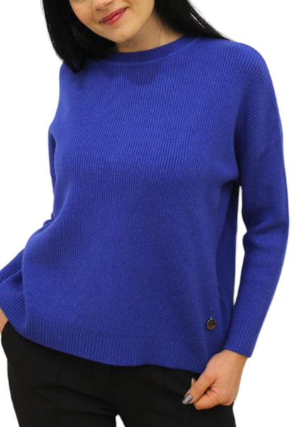 Maglione A Girocollo Donna White Wise Over Maglia Inglese  WW18162