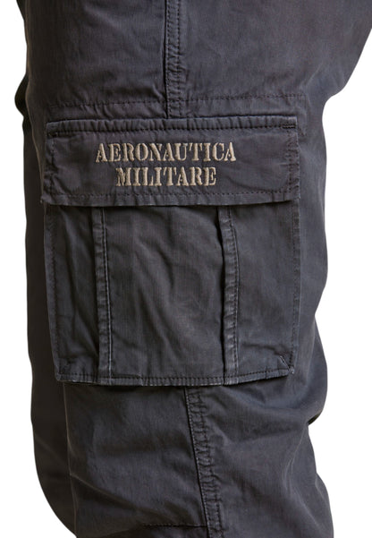 Pantaloni Cargo Uomo Aeronautica Militare In Gabardina Stretch  252PA1329UCT02443
