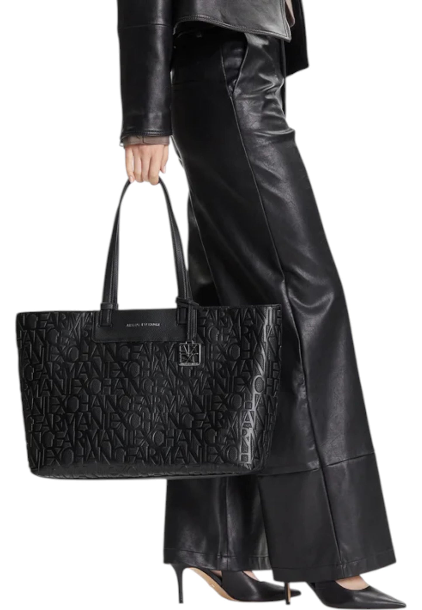 Borsa A Spalla Donna Armani Exchange Shopper Con Logo Allover  XW001482AF15774