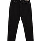 Jeans Carrot Fit Uomo Roy Roger's Denim nero in cotone e lyocell, tessuto leggermente elasticizzato, lavaggio Rinse Dapper RRU108N0780021