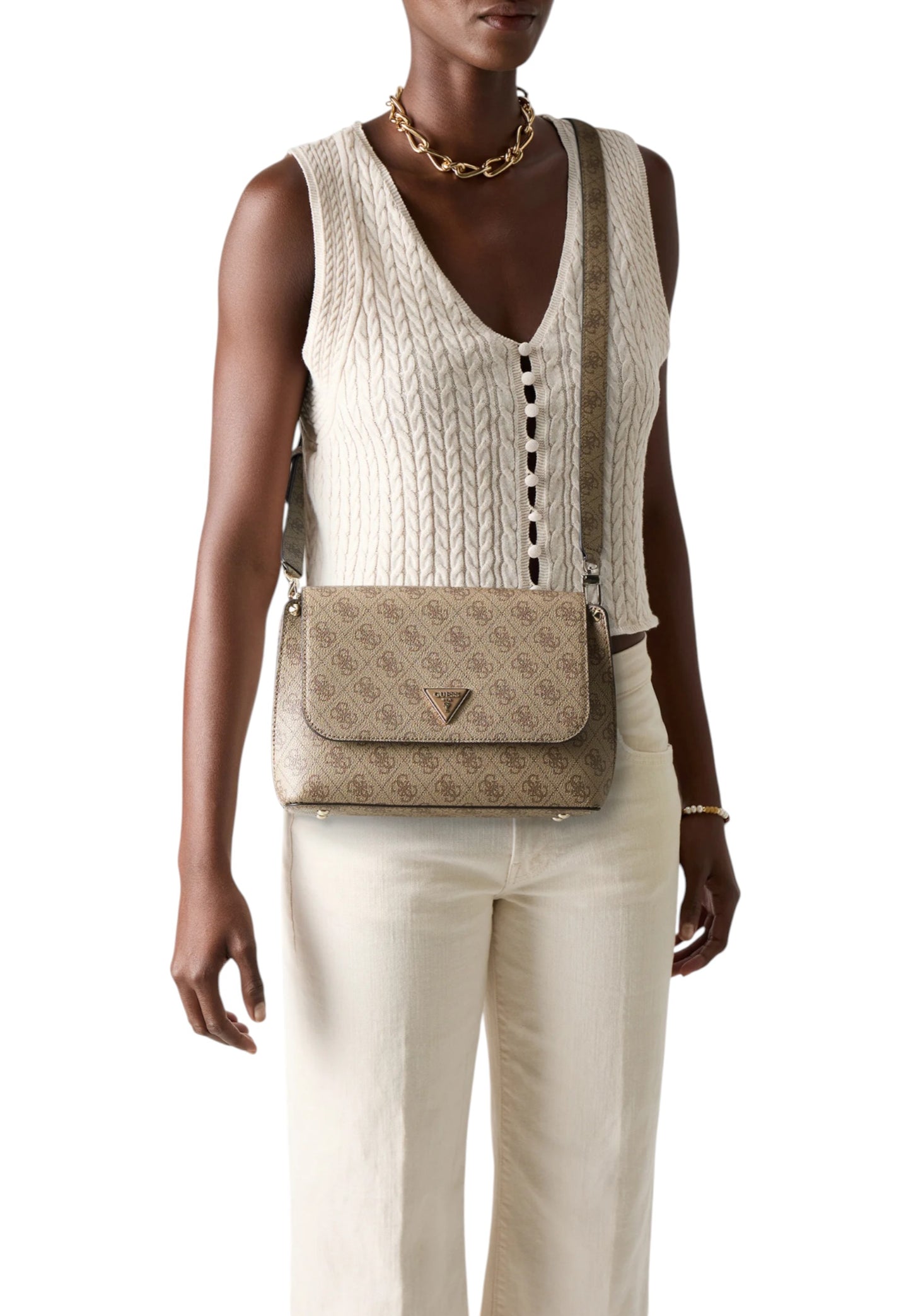 Borsa A Tracolla Donna Guess Flap Crossbody Meridian Ii HWSG6974200