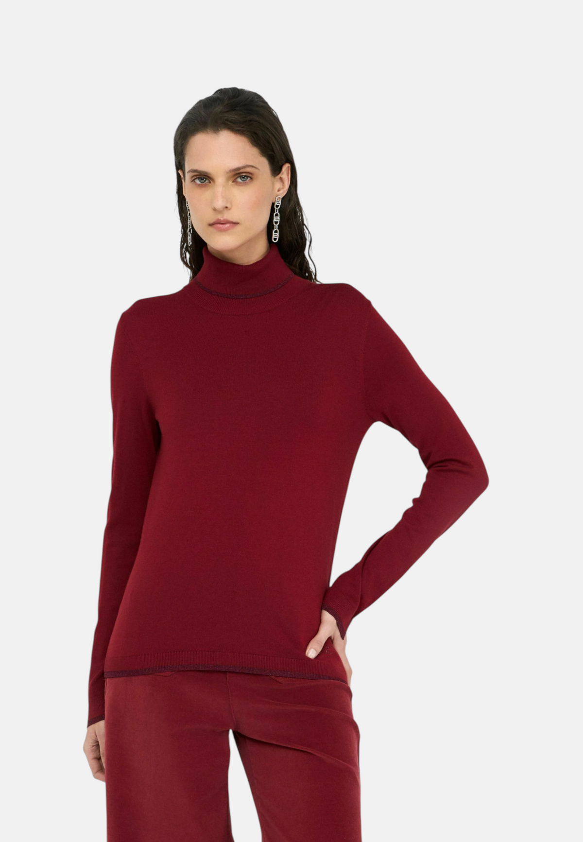 Maglione Collo Alto Donna Liu Jo Basic Fit  WF6013MS49I
