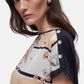T-Shirt Manica Corta Donna Liu Jo Blooming Foulard  WA6437J6308