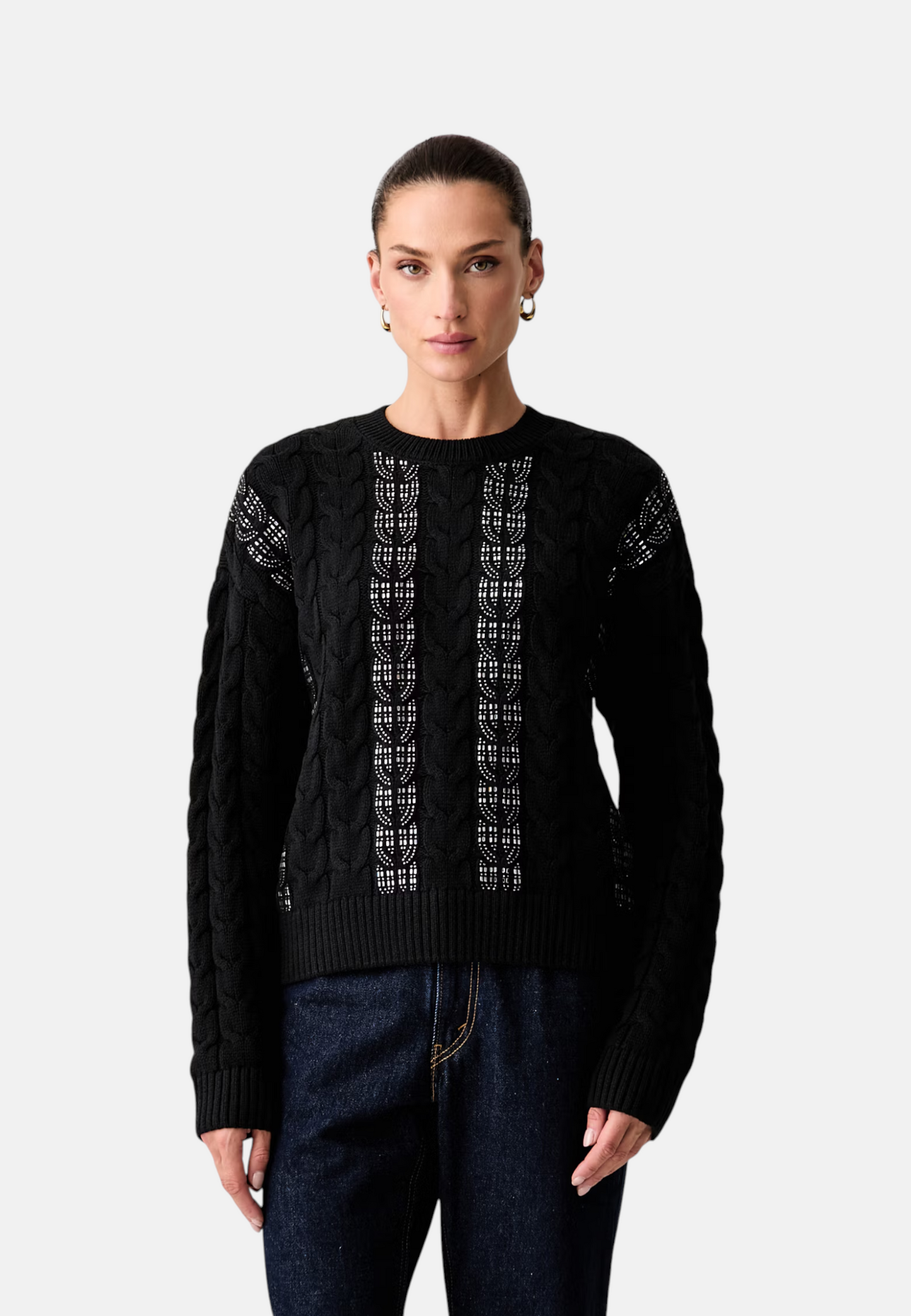 Maglione A Girocollo Donna Guess Strass Cassandra W6YR21Z0965