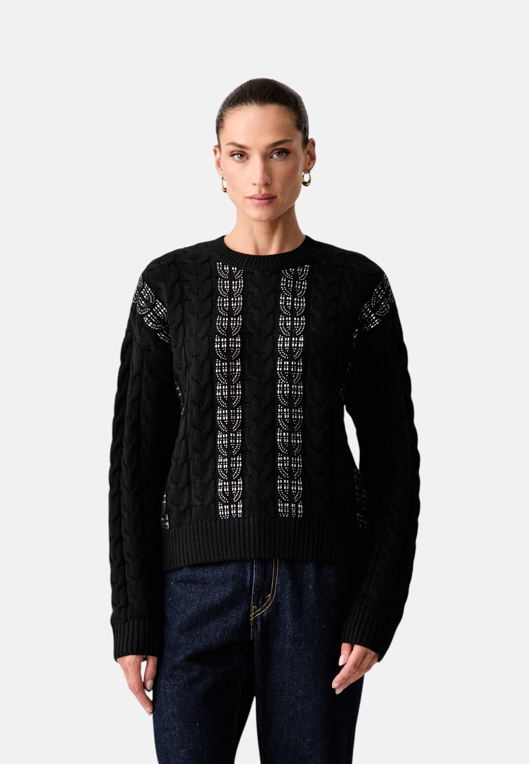 Maglione A Girocollo Donna Guess Strass Cassandra W6YR21Z0965
