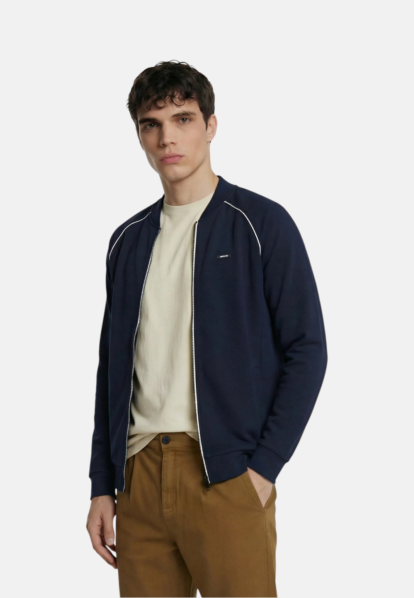 Felpa Con Zip Uomo Gas  Lustig Pk Raglan 552635183878