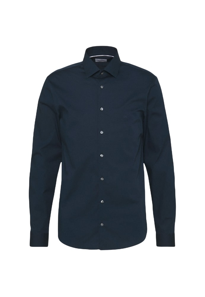 Camicia Manica lunga Uomo Calvin klein  Poplin Stretch Slim K10K108229